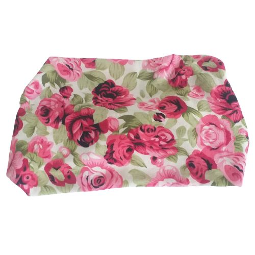 Printed Extra Wide Knot Stretch Headband - Pink Floral