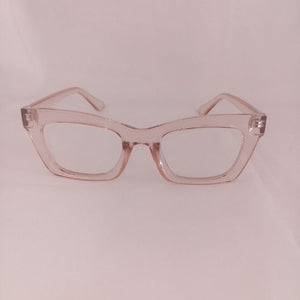 Light Brown Small Thick Frame Clear Sunglasses - Clarette