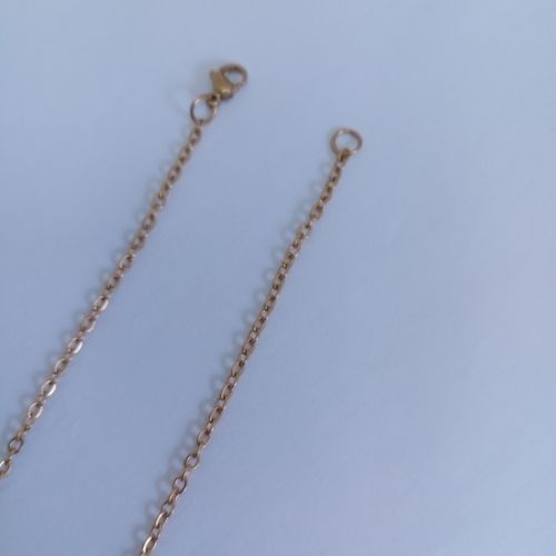 Stainless Gold Initial Dainty Necklace - L