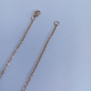 Stainless Gold Initial Dainty Necklace - B