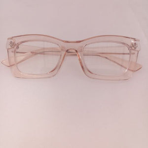 Light Brown Small Thick Frame Clear Sunglasses - Clarette