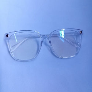 Retro Oversized Frame Clear Sunglasses - Dacey