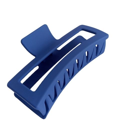 Jumbo Matte Rectangle Claw Clip - Light Navy Blue