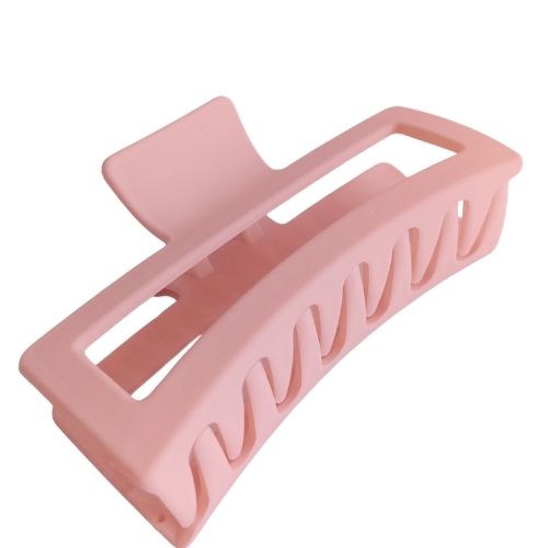 Jumbo Matte Rectangle Claw Clip - Blush Pink