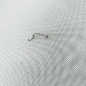 Stainless Silver Tiny Round Stud Nose Piercing