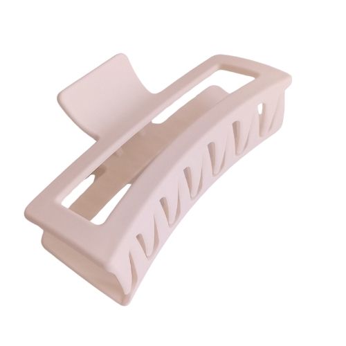 Jumbo Matte Rectangle Claw Clip - Bone