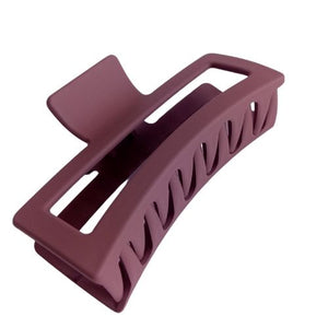 Jumbo Matte Rectangle Claw Clip - Coffee Brown