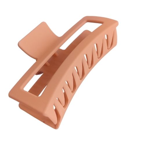 Jumbo Matte Rectangle Claw Clip - Dark Peach