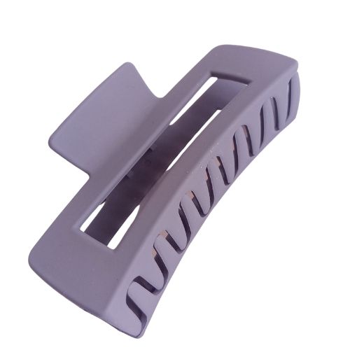 Large Matte Rectangle Claw Clip - Grey