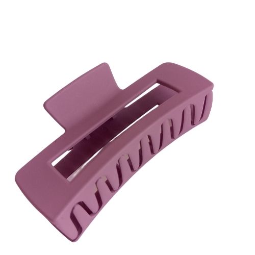 Large Matte Rectangle Claw Clip - Wine Berry