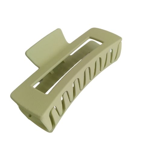 Large Matte Rectangle Claw Clip - Light Green