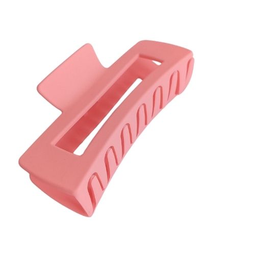 Large Matte Rectangle Claw Clip - Pink