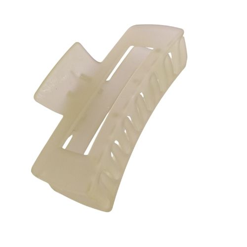 Large Transparent Matte Rectangle Claw Clip - Light Green