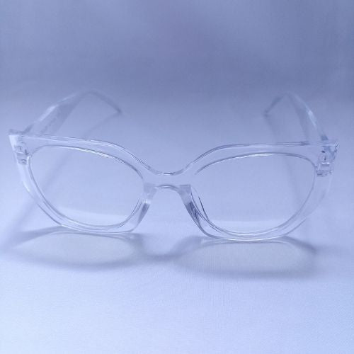 Glossy Angled Frame Clear Sunglasses - Cia