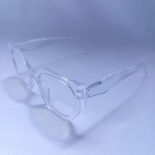 Glossy Angled Frame Clear Sunglasses - Cia