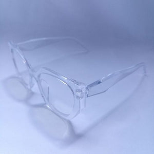 Glossy Angled Frame Clear Sunglasses - Cia