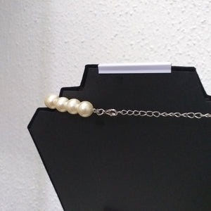 Chunky Fashion Pearl Necklace - Cream