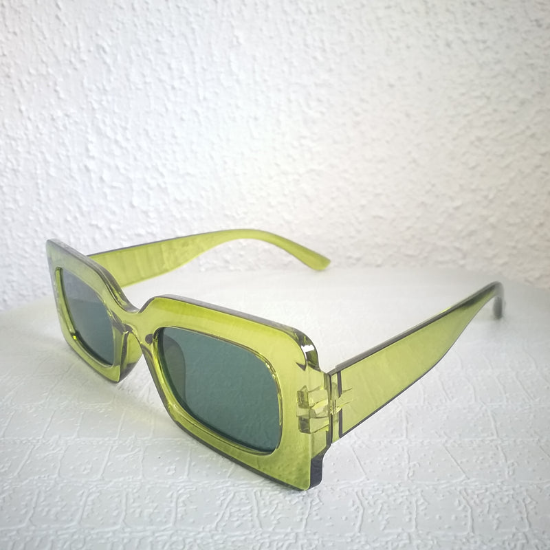 Green Rectangle Frame Sunglasses - Celie