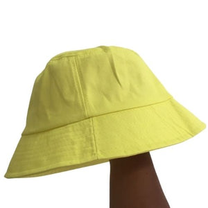 Solid Adjustable Bucket Hat - Yellow