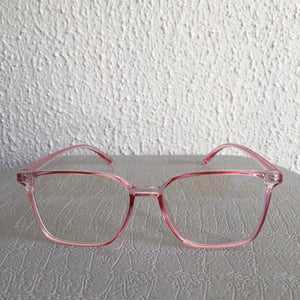 Pink Slim Frame Clear Sunglasses - Claire