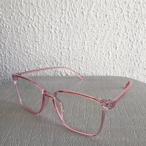 Pink Slim Frame Clear Sunglasses - Claire