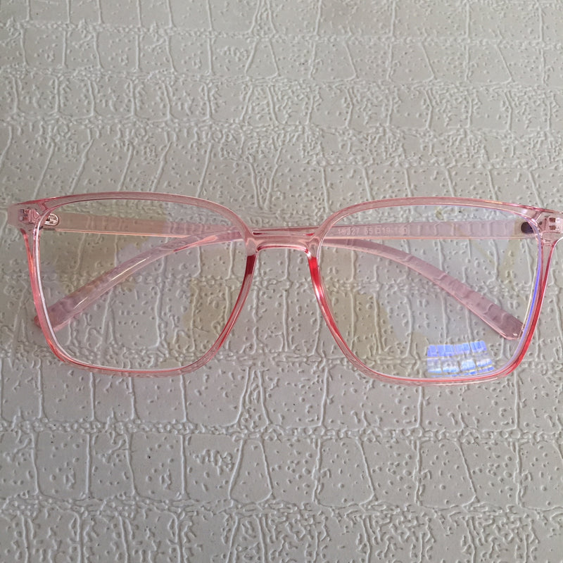 Pink Slim Frame Clear Sunglasses - Claire